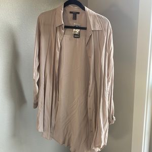 Taupe forever 21 shirt dress